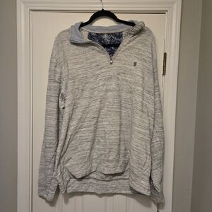 Izod Light Gray Zip-Up Sweater